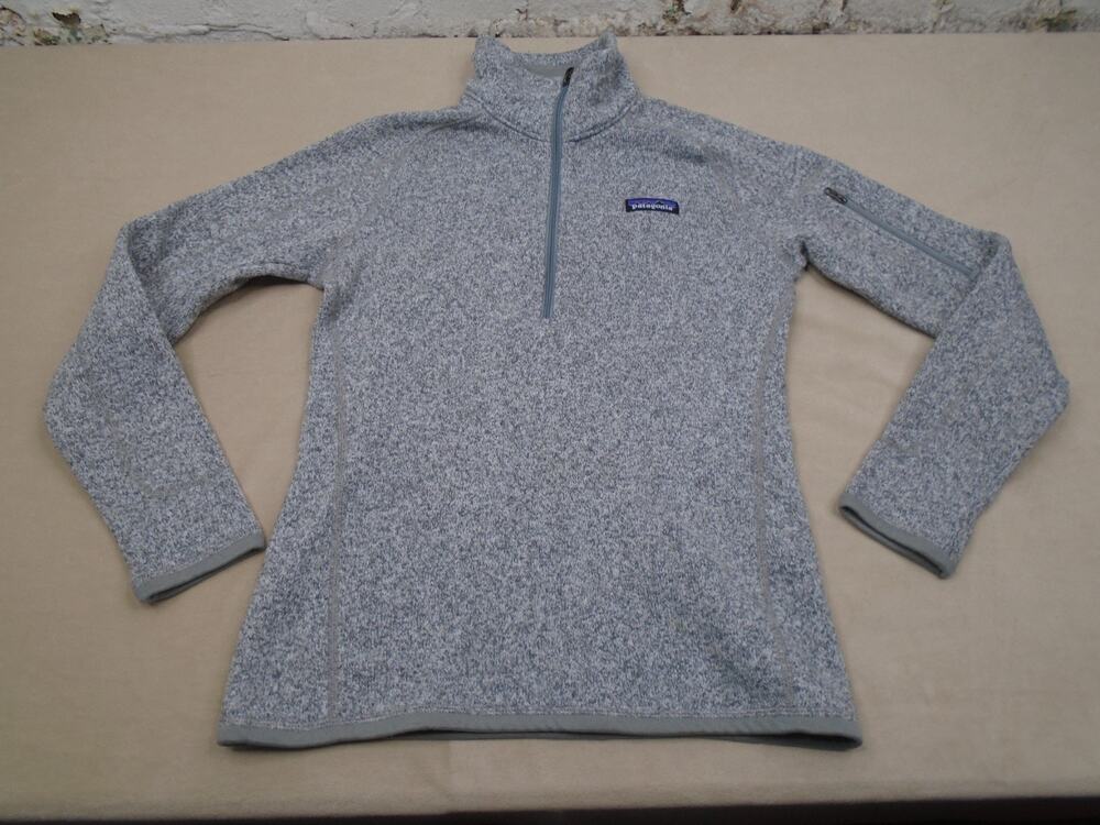 Patagonia Women's XS Better Sweater 1/4 Zip Pullover Fleece Jacket Gray STY25618